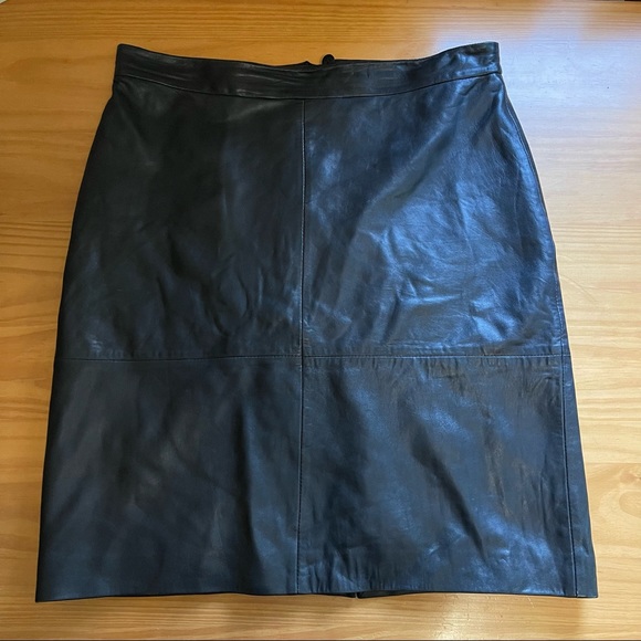 Pure Collection Dresses & Skirts - Pure Collection Black Leather Skirt sz 14